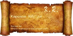 Kapcsos Róza névjegykártya