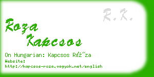 roza kapcsos business card